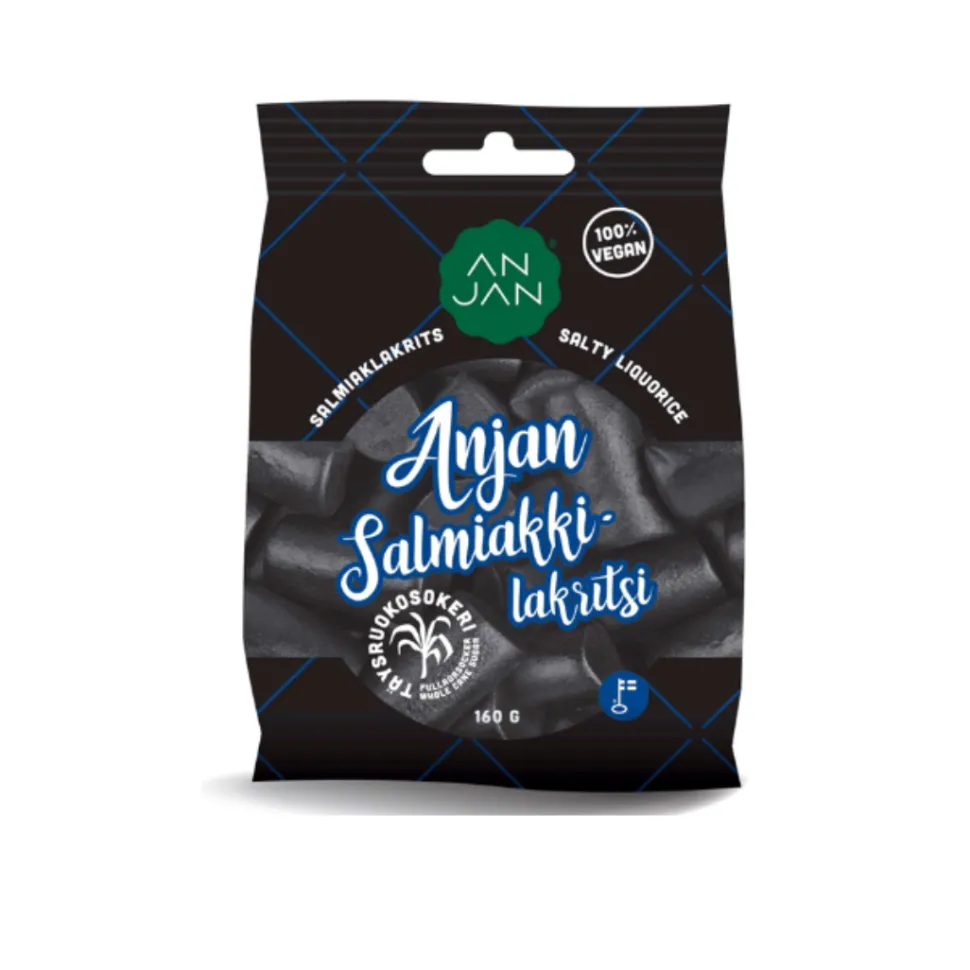 Anjan Salmiakkilakritsi, Anjan Luontoherkku, 160 g