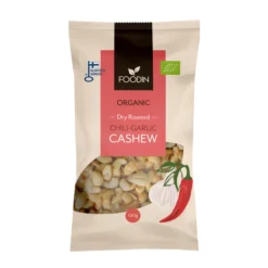 Chili-valkosipuli cashew, luomu, Foodin, 120 g