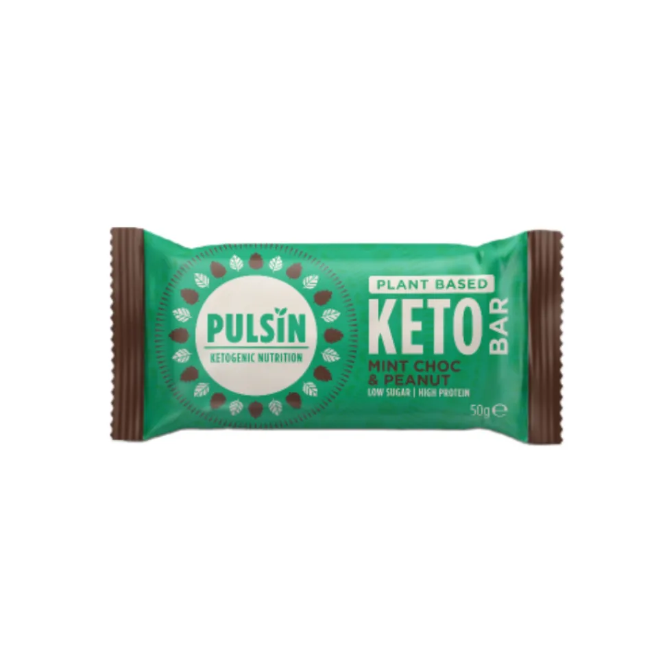 Keto-proteiinipatukka, minttusuklaa & maapähkinä, Pulsin, 50 g
