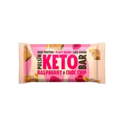 Keto-proteiinipatukka, vadelma & suklaahippu, Pulsin, 50 g