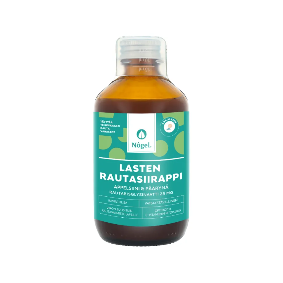 Lasten rautasiirappi, appelsiini & päärynä, Nôgel, 250 ml