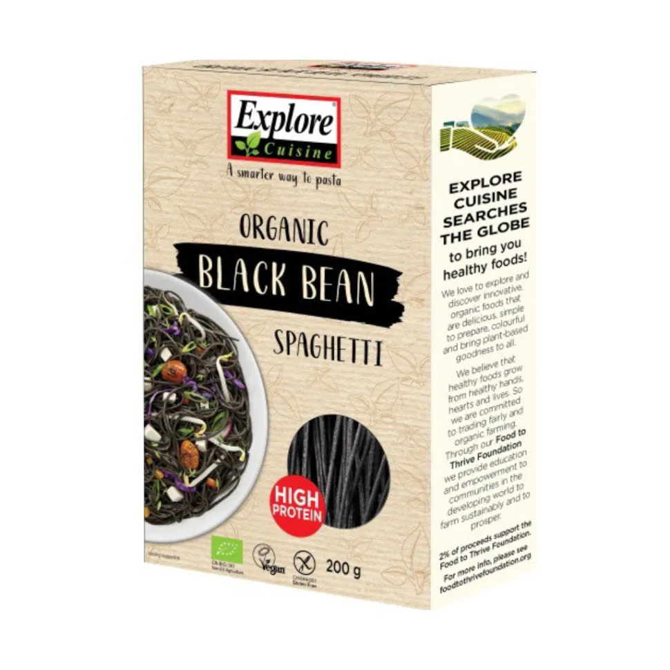 Mustapapuspagetti, Explore Cuisine, 250 g, luomu