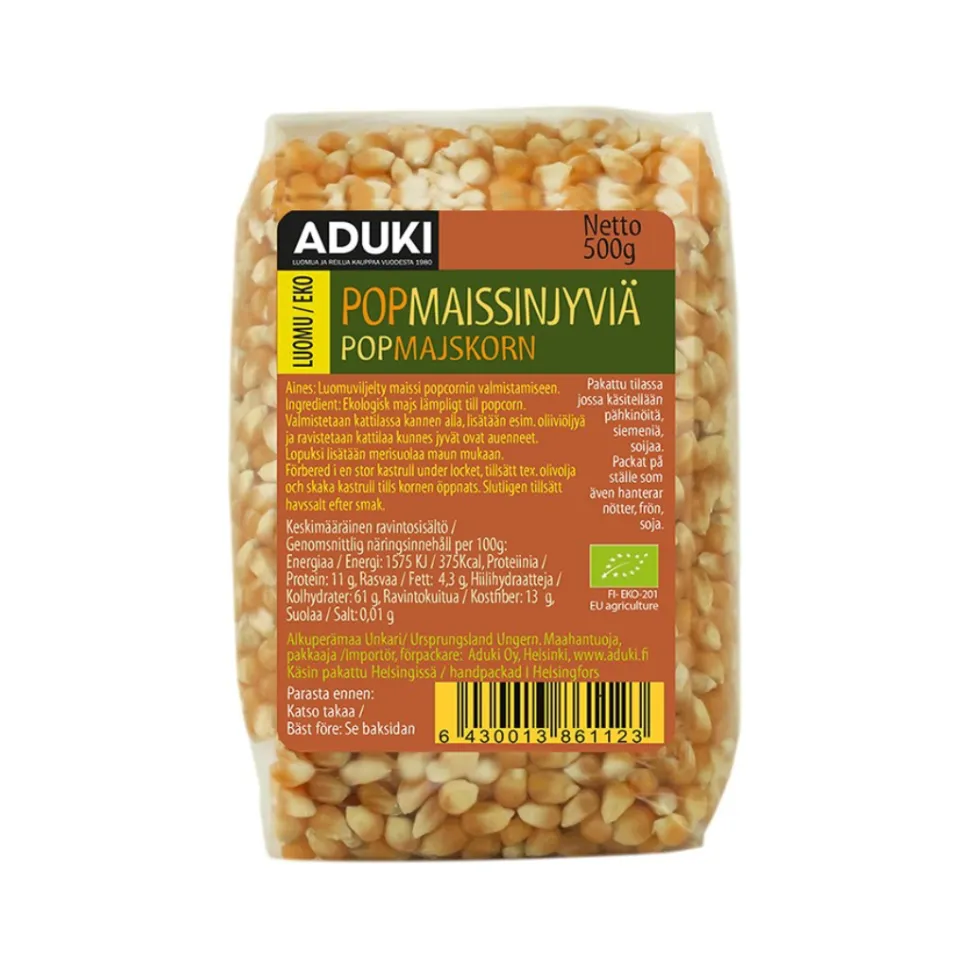 Popcorn maissinjyvät, Aduki, 500 g